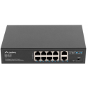 Lanberg RSFE-8P-2GE-120 - Switch - unmanaged - 2 x 10 / 100 (uplink) + 8 x 10 / 100 (PoE+) - desktop, wall-mountable - PoE+ (120 W)