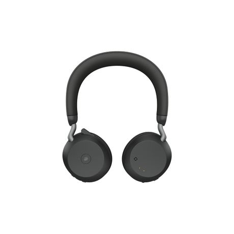 Jabra Evolve2 75 - Headset - on-ear - Bluetooth - wireless, wired - active noise cancelling - USB-A - noise isolating - black - Certified for Microsoft Teams - 3