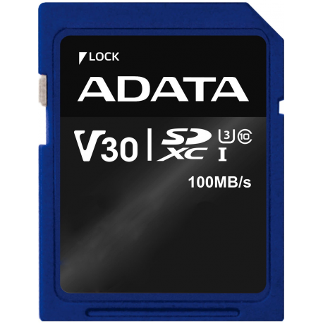 ADATA Premier Pro - Flash memory card - 128 GB - Video Class V30 / UHS-I U3 / Class10 - SDXC UHS-I - 0