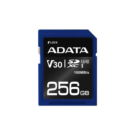 ADATA Premier Pro - Flash memory card - 256 GB - Video Class V30 / UHS-I U3 / Class10 - SDXC UHS-I - 0