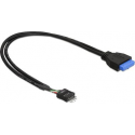 DeLOCK - USB cable - 19 pin USB 3.0 header (F) to 8 pin USB 2.0 header (M) - USB 2.0 - 30 cm - black