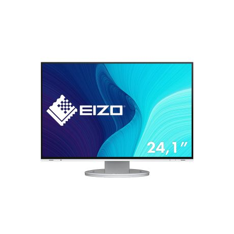 EIZO FlexScan EV2485-WT - LED monitor - 24.1" - 1920 x 1200 WUXGA @ 60 Hz - IPS - 350 cd / m² - 1000:1 - 5 ms - HDMI, DisplayPort, USB-C - speakers - white - 0