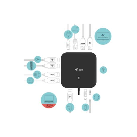 i-Tec - Docking station - USB-C 3.1  /  Thunderbolt 3 - HDMI, DP++ - GigE - 3