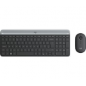 Logitech Slim Wireless Combo MK470 - Keyboard and mouse set - wireless - 2.4 GHz - QWERTZ - German - graphite