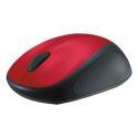 Logitech M235 - 2nd Generation - mouse - right and left-handed - optical - wireless - 2.4 GHz - USB wireless receiver - red