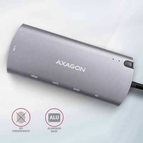 AXAGON HMC-6M2 - Docking station - USB-C 3.2 Gen 1 / Thunderbolt 3 - HDMI - GigE - 4