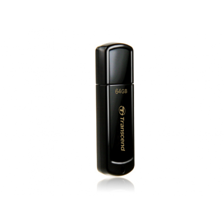 Transcend JetFlash 350 - USB flash drive - 64 GB - USB 2.0 - black - 0
