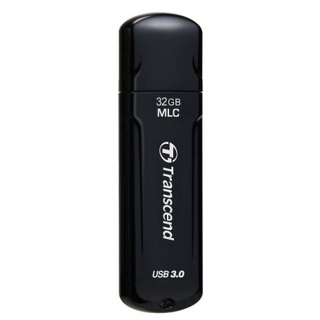 Transcend JetFlash Endurance Series 750 - USB flash drive - 32 GB - USB 3.0 - piano black - 0