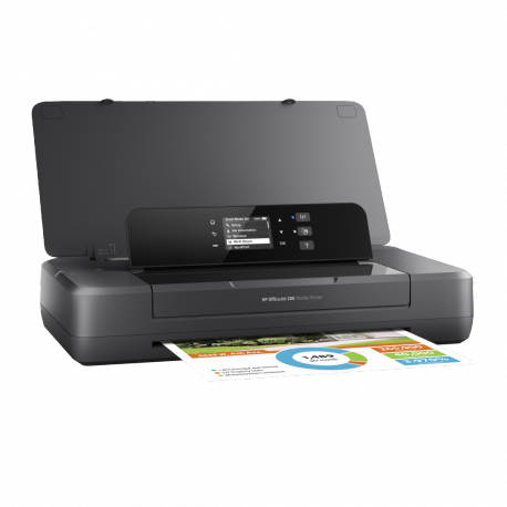 HP Officejet 200 Mobile Printer - Printer - colour - ink-jet - A4/Legal - 1200 x 1200 dpi - up to 20 ppm (mono) / up to 19 ppm (colour) - capacity: 50 sheets - USB 2.0, USB host, Wi-Fi - 14