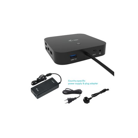 i-Tec - Docking station - USB-C 3.1 Gen 2 / Thunderbolt 3 - HDMI, DP - GigE - 112 Watt - with i-Tec Universal Charger 112 W - Europe - 3