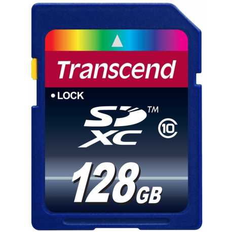 Transcend Premium - Flash memory card - 128 GB - Class 10 - SDXC - 0