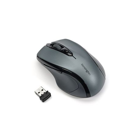 Kensington Pro Fit Mid-Size - Mouse - right-handed - optical - 5 buttons - wireless - 2.4 GHz - USB wireless receiver - graphite grey - 1