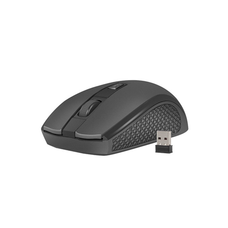 Natec Jay 2 - Mouse - right and left-handed - optical - 4 buttons - wireless - 2.4 GHz - USB wireless receiver - black - 1