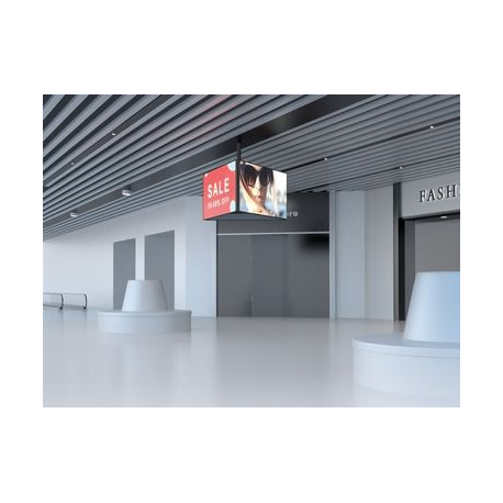 Multibrackets M Pro MBC1U - Mounting kit (ceiling mount) - for LCD display - aluminium, steel - black - screen size: 40"-65" - ceiling mountable - 20