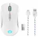 Lenovo Legion M600 Gaming Mouse - Mouse - ergonomic - right and left-handed - optical - 9 buttons - wireless, wired - 2.4 GHz, USB 2.0, Bluetooth 5.0 - black (chassis), stingray (top) - retail - CRU - for IdeaCentre 5 14; IdeaCentre Gaming 5 17; Legion 5 15; 5 Pro 16; T7 34; V15; V15 G2 ITL