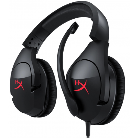 HyperX Cloud Stinger - Gaming - headset - full size - wired - 3.5 mm jack - black, red - 4