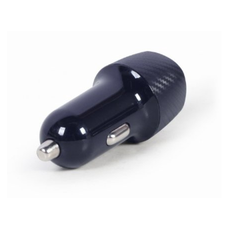 Gembird - Car power adapter - 18 Watt - 3 A - PD, QC 3.0 - 2 output connectors (USB, USB-C) - black - 2
