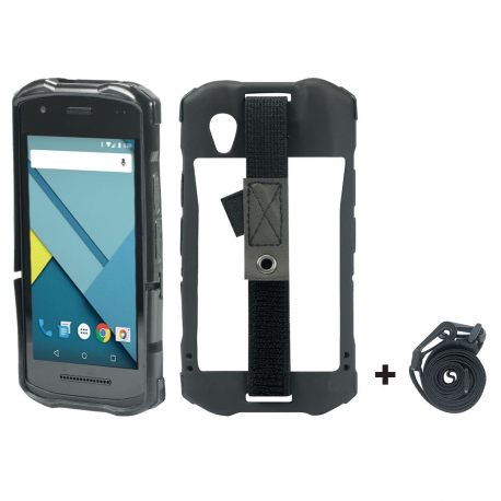 Mobilis PROTECH - Back cover for handheld - TFP 4.0 - black - for Zebra TC21, TC26 - 0