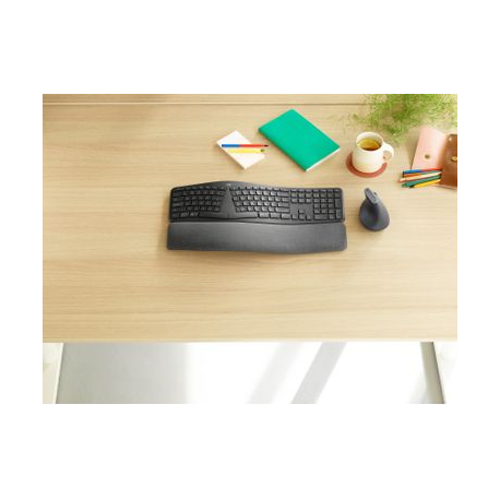 Logitech ERGO K860 Split Keyboard for Business - Keyboard - wireless - Bluetooth LE - QWERTY - Spanish - Europe - graphite - 3
