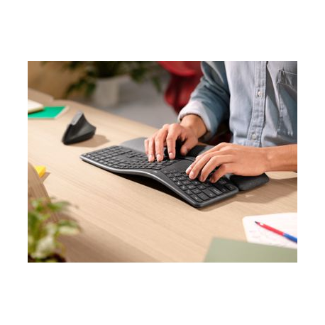 Logitech ERGO K860 Split Keyboard for Business - Keyboard - wireless - Bluetooth LE - QWERTY - Spanish - Europe - graphite - 5
