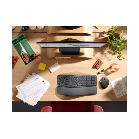 Logitech ERGO K860 Split Keyboard for Business - Keyboard - wireless - Bluetooth LE - QWERTY - Spanish - Europe - graphite - 8
