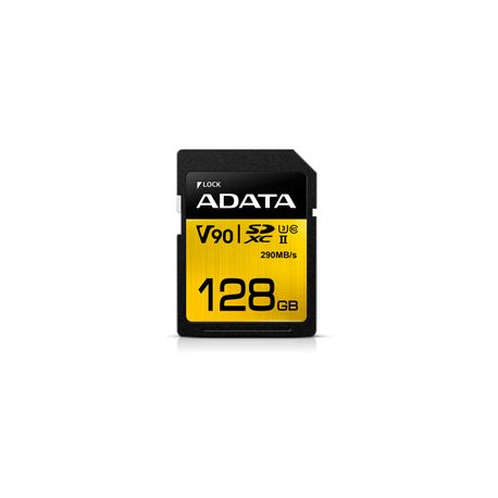 ADATA Premier ONE - Flash memory card - 128 GB - UHS-II U3 / Class10 - SDXC UHS-II - 0