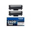 Brother TN2420 TWIN - 2-pack - High Yield - black - original - toner cartridge - for Brother DCP-L2510, L2530, L2537, L2550, HL-L2350, L2370, L2375, MFC-L2713, L2730, L2750