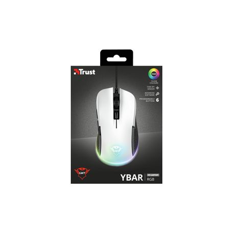 Trust Gaming GXT 922W YBAR - Mouse - right-handed - optical - 6 buttons - wired - USB 2.0 - white - 9