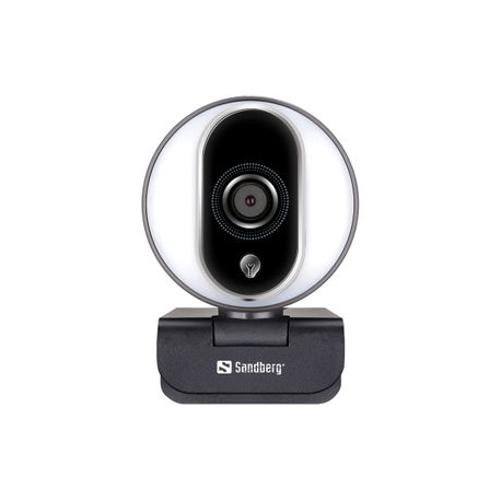 Sandberg Streamer USB Webcam Pro - Live streaming camera - colour - 2 MP - 1920 x 1080 - 720p, 1080p - audio - USB 2.0 - H.264 - 2