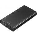 Sandberg - Power bank - 38400 mAh - 142 Wh - 100 Watt - 3 A - PD - 3 output connectors (2 x USB, USB-C) - on cable: USB-C