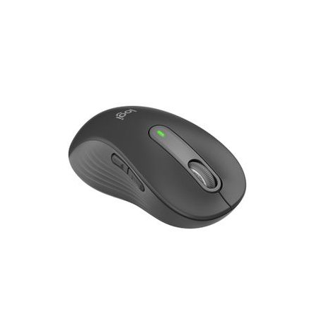 Logitech Signature M650 L - Mouse - large size - left-handed - optical - 5 buttons - wireless - Bluetooth, 2.4 GHz - Logitech Logi Bolt USB receiver - graphite - 3