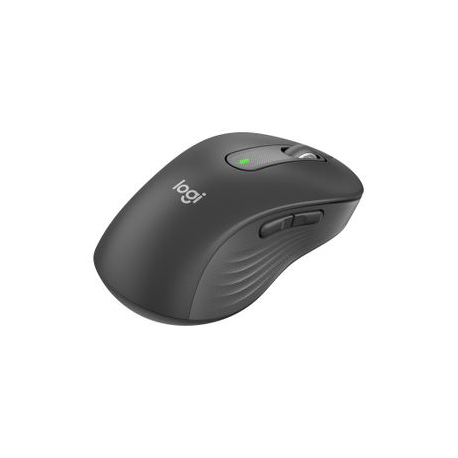 Logitech Signature M650 L - Mouse - large size - left-handed - optical - 5 buttons - wireless - Bluetooth, 2.4 GHz - Logitech Logi Bolt USB receiver - graphite - 5
