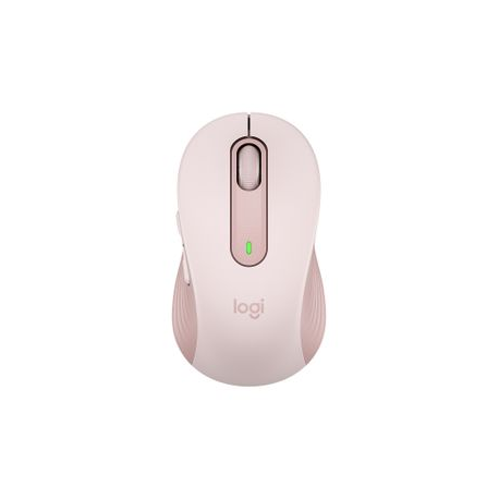 Logitech Signature M650 - Mouse - optical - 5 buttons - wireless - Bluetooth, 2.4 GHz - Logitech Logi Bolt USB receiver - rose - 1