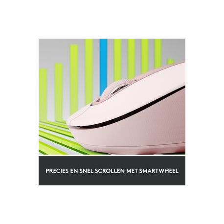 Logitech Signature M650 - Mouse - optical - 5 buttons - wireless - Bluetooth, 2.4 GHz - Logitech Logi Bolt USB receiver - rose - 6