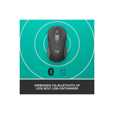 Logitech Signature M650 for Business - Mouse - optical - 5 buttons - wireless - Bluetooth, 2.4 GHz - Logitech Logi Bolt USB receiver - graphite - 4