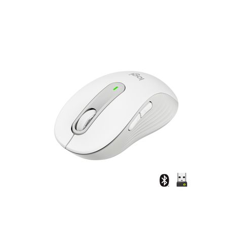 Logitech Signature M650 - Mouse - optical - 5 buttons - wireless - Bluetooth, 2.4 GHz - Logitech Logi Bolt USB receiver - off-white - 0