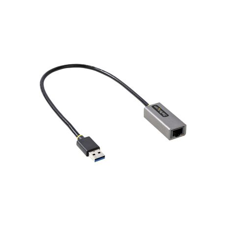 StarTech.com USB to Ethernet Adapter, USB 3.0 to 10 / 100 / 1000 Gigabit Ethernet LAN Converter for Laptops, 11.8in (30cm) Attached Cable, USB to RJ45 Adapter, USB NIC Adapter, Ethernet Dongle - USB Network Adapter (USB31000S2) - Network adapter - USB 3.2 Gen 1 - Gigabit Ethernet x 1 - space grey - 2