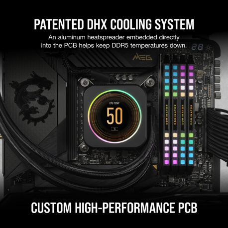 CORSAIR Dominator Platinum RGB - DDR5 - kit - 32 GB: 2 x 16 GB - DIMM 288-pin - 6200 MHz  /  PC5-49600 - CL36 - 1.3 V - unbuffered - non-ECC - black - 7