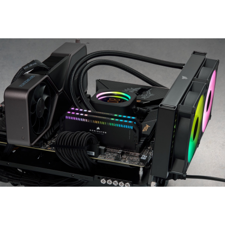 CORSAIR Dominator Platinum RGB - DDR5 - kit - 32 GB: 2 x 16 GB - DIMM 288-pin - 6200 MHz  /  PC5-49600 - CL36 - 1.3 V - unbuffered - non-ECC - black - 9