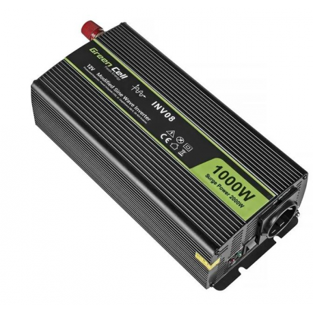 Green Cell - DC to AC power inverter - 12 V - 1000 Watt - black - 1