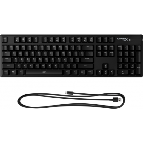 HyperX Alloy Origins - Keyboard - backlit - USB-C - QWERTY - US - key switch: HyperX Blue - black - 4