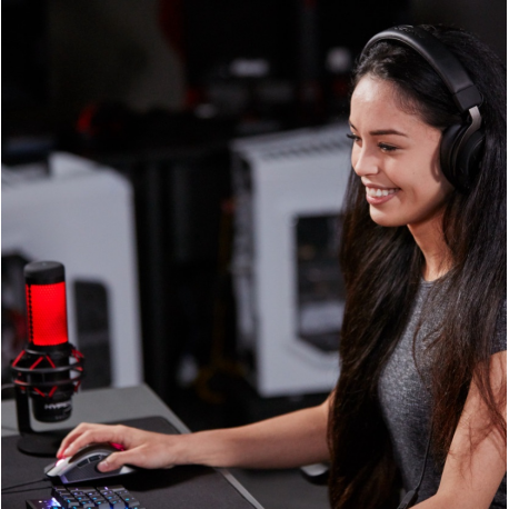 HyperX QuadCast - Microphone - USB - red & black - 7