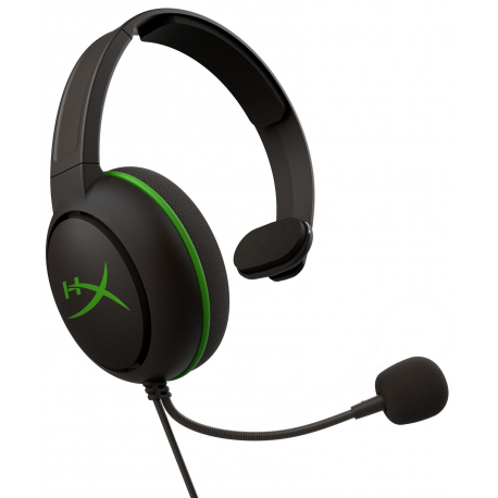 HyperX CloudX Chat - For Xbox - headset - full size - wired - 3.5 mm jack - black, green - for Xbox One, Xbox One S, Xbox One S All-Digital Edition, Xbox One X - 2