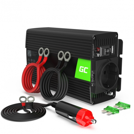 Green Cell - DC to AC power inverter - DC 24 V - 600 Watt - black - 0