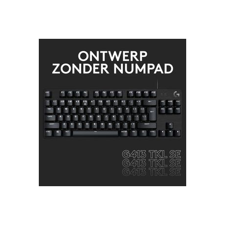 Logitech G G413 SE - Keyboard - backlit - USB - QWERTY - US International - black - 10