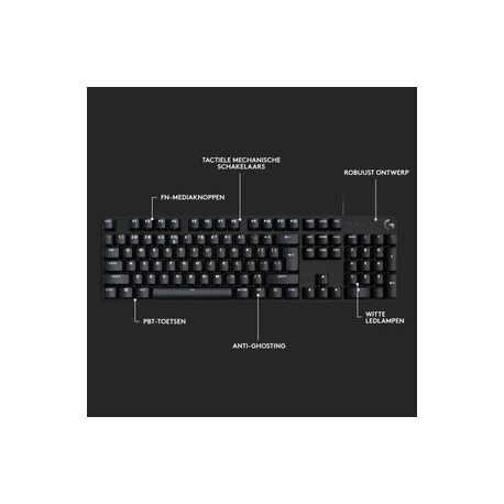 Logitech G G413 SE - Keyboard - backlit - USB - QWERTY - US International - black - 11