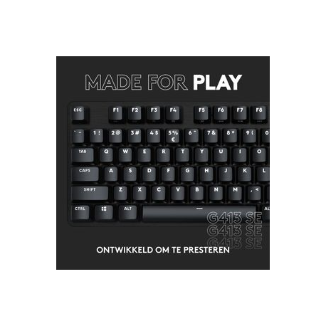 Logitech G G413 SE - Keyboard - backlit - USB - QWERTY - US International - black - 12