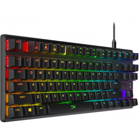 HyperX Alloy Origins Core - Keyboard - backlit - USB-C - QWERTY - US - key switch: HyperX Red - black - 0