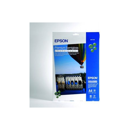 Epson Premium Semigloss Photo Paper - Semi-glossy - A4 (210 x 297 mm) 20 sheet(s) photo paper - for EcoTank ET-2750, 2751, 2756, 2850, 2851, 2856, 4750, 4850; Expression Home HD XP-15000 - 2