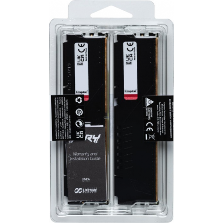 Kingston FURY Beast - DDR5 - kit - 64 GB: 2 x 32 GB - DIMM 288-pin - 5200 MHz / PC5-41600 - CL38 - 1.25 V - unbuffered - on-die ECC - 7